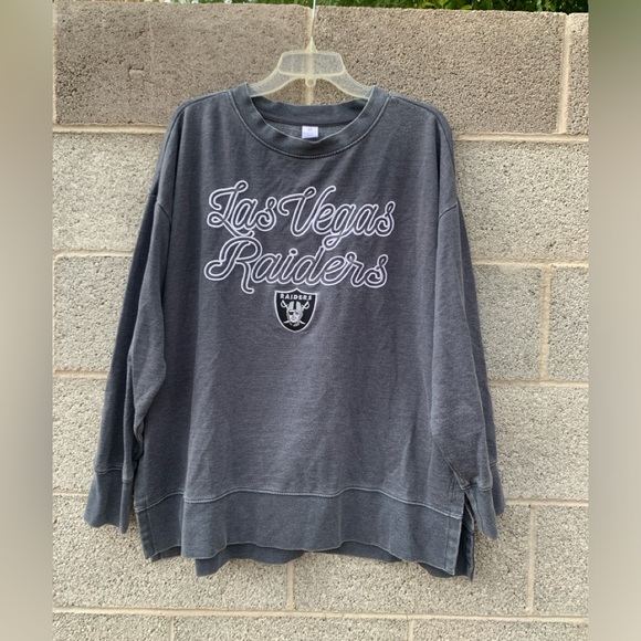 Las Vegas Raiders NFL Team Apparel Crewneck Women’s Gray Long Sleeve Size XXL - Picture 1 of 8